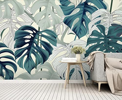 Fototapete 3D Tapete Tropische Pflanzen Foto Tapeten Wand Tapeten Vliestapete Modern Wandbilder Wohnzimmer
