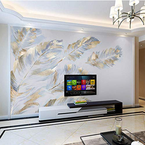 Nordic Minimalist Wallpaper Sofa Hintergrund Wandtuch Wohnzimmer Wandtuch Licht Luxus Schlafzimmer TV Wand Papier Feder fototapete 3d effekt tapeten Wohnzimmer Schlafzimmer kinderzimmer-200cm×140cm