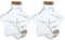 TOPBATHY Glasflaschen mit Korkverschluss, sternförmig, kleine Drift-Flasche, Wunschflasche, Süßigkeitengläser, Keksdose, Glas, für Zuhause, Party, 2 Stück
