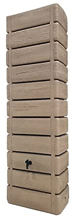 BELLIJARDIN 0219-1 Récupérateur à Eau Wood Bois Clair 300L + Kit raccord chéneau Inclus, 185