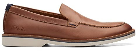Clarks Atticus Lt Edge Lederschuhe in Dunkelbraun, Standard-Passform, Größe 40,5, braun, 41.5 EU