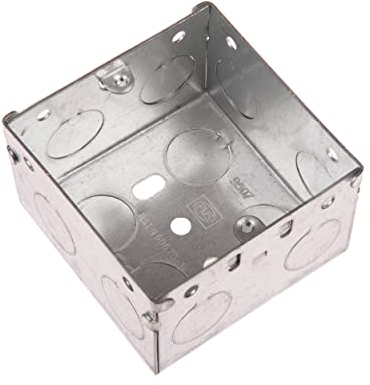 CDL Micro Unterputzdose aus Metall, 1-Gang, 47 mm tief, silberfarben