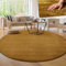 Paco Home Moderner Kuscheliger Wohnzimmer Teppich Kurzflor waschbar flauschig Weich Einfarbig Felloptik zeitlos stilvoll rutschfest pflegeleicht, Grösse:80 cm Rund, Farbe:Gelb