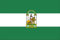 BANDERA DE ANDALUCIA C/E. CALIDAD RASO DIGITAL. TAMAÑO GRANDE 150X90
