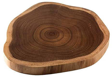 Planche à découper en bois de souche d'arbre de forme irrégulière - Planche à découper de cuisine - Assiette à dessert en bois d'acacia - Accessoires de photographie