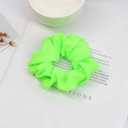 Fluoreszierende Farbe Haarbänder Schöne Bunte Neon Haargummis Seile Pferdeschwanz Halter Zubehör Retro Party Accessoires für Damen Herren in 5 Farben (Grün)