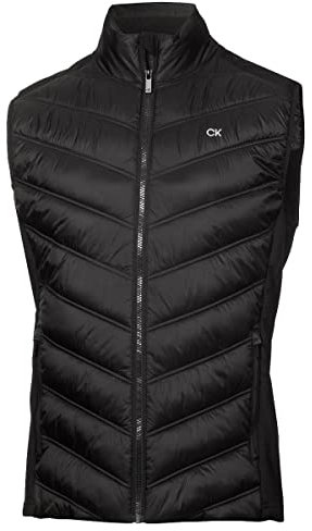 Calvin Klein Hommes Frontera Full Zip Hybrid Golf Gilet - Noir - XL