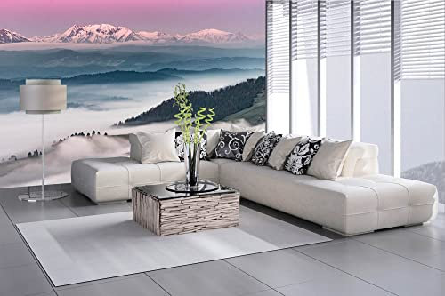 Papier peint photo non tissé Motif forêt brumeuse 375 x 250 cm (avec colle) – Tapisserie Murale – Papier peint non tissé – Papier peint mural – Prêt à être monté