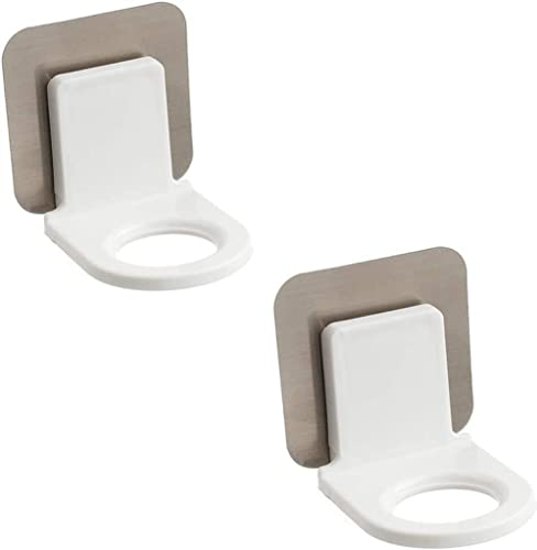 NMD&LR Pump Bottle Dispenser Holder, Hand Sanitizer Hanging Rack Wall Sticker Shower Gel Bottle Holder Shampoo Hand Sanitizer Hook, 2 Pack