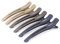 AIMIKE 6 Haarklammern, Haarclips zum Stylen und Schneiden, Abteilklammern Friseur Hair Clips Damen, No Trace Haarklammer mit Silikonband, Haarklammern Friseurbedarf für Dickes & Dünnes Haar- Neutral