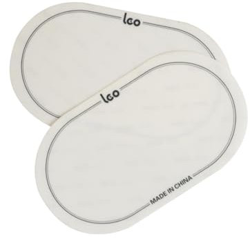 Fonowx 2 Stück Trommelfell Patches, Trommelfell Patch Schutz für Bassdrum Teile, Ersatz, Stoßfest, Langlebig, Schutzaufkleber, weiß 15,7cmx9cm