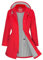 ATLASLAVA Regenjacke Damen Lang Wasserdicht Kapuze Regenmantel übergangsjacke Trenchcoat Outdoor Mantel Rot XXXL