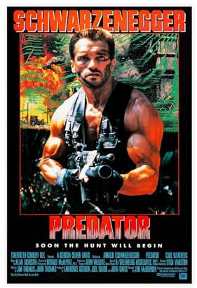 Filmposter Predator (1987), Schlafzimmer, Dekoration, Sport, Landschaft, Büro, Raumdekoration, Geschenk, ungerahmt, 60 x 90 cm