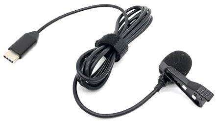 Micrófono de solapa con clip USB C para grabación de video al vapor, condensador omnidireccional Lav Mic para DJI Action 2/3/4/Pocket 3