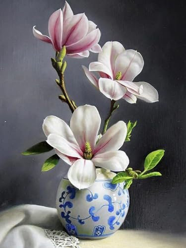 Flowers in Retro Vase - 10000 Piece Wooden Puzzle - Puzzle Challenge Game Home Wall Decor