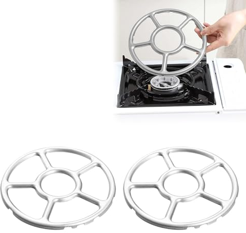 Support Cocinas Gas Anillo Placas, Soportes para Estufa de Gas, Anillo de Conexión para Estufa de Gas, Anillo de Soporte para Wok, Estante Estufa de Gas, Soporte para Wok de Hierro Fundido,15cm,2PCS
