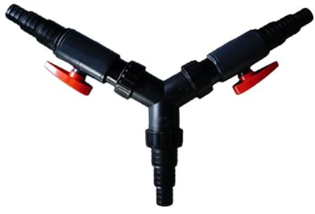 TopHomer Y-Verteiler für Gartenschlauch, 3-Wege-Schlauchverbinder, Wasserrohrumsteller mit OFF/ON-Kugelhahn für Teich, Garten, Bachlauf (25/32/38 mm Schnittstelle)