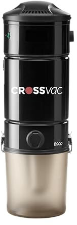crossvac Zentralstaubsauger B900-1750 Watt - 650 Airwatt - Bypass-Motor - HEPA-Filter wartungsfrei - Beutellos - 5 Jahre Garantie