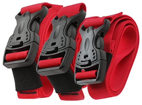 SAFIGLE 3stücke Gepäckgurt Mit Schnallendesign Strapazierfähige Nylon-befestigungsgurte Für Camping Und Outdoor-aktivitäten Gepäck-befestigungsgurte Für Sicheres Reisen Und Verpackung