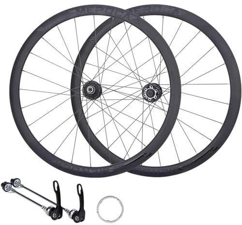 NBTRXWAFR Rennrad-Laufradsatz 700C-Scheibenbremse Doppelschichtige Felgen Aus Alu-Legierung QR/Steckachse Vorne 2 Hinten 4 Lagernaben 38Mm Rahmenhöhe Laufradsatzunterstützung 8–11 Gänge,QR