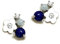 Agatha Ruiz de la Prada 7 mm rhodinierte Ohrringe aus 925 m Sterlingsilber. Zirkon kombinierte Blume