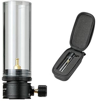 Campingmoon BKT-1D Kerzenlaterne, Gas, klein, Camping, Rucksackreisen, Schwarz