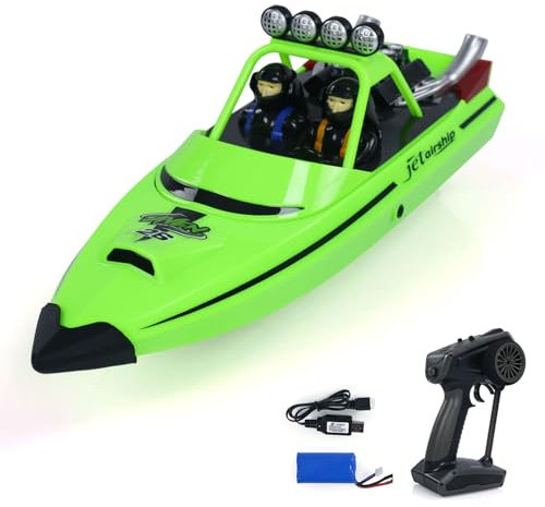 wheelfun RC RTR Boot Lichter Selbstjustierendes Jetschiff Rennboot für Erwachsene 2.4G RC Boot Modell