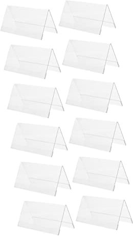 CAXUSD 12pièces Support De Table Acrylique Transparent Porte-nom Pour Événements Réunions Et Décorations De Table