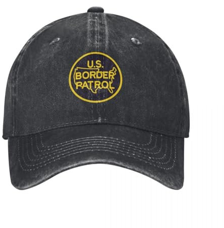 OAUMJIIL US Border Patrol Cap Sommer Retro Denim Washed Baseball Caps Für Männer Cowboy Golf Hut Camping Peaked Cap