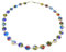 Halskette, Kette, Collier Armband Ohrringe Schmuck Set Collier Murano Art, Millefiori Glas, Scheiben 10mmØ bunt multicolor mehrfarbig 202j