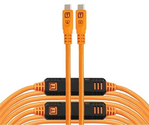 TetherPro Optima 10Gbps Gen 2 USB-C, 31' (9.4m), Straight to Straight, High-Visibility Orange