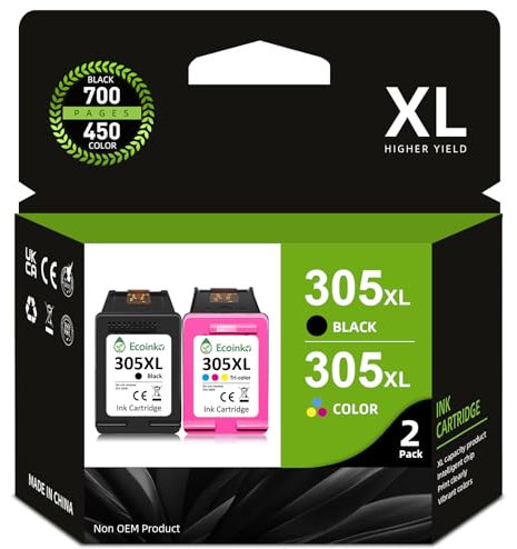 305 XL Druckerpatronen Schwarz/Farbig | 750/450+ Seiten, Kompatibel für HP 305 Original Druckerpatrone, 305 XL für HP Deskjet 2820e Patronen 2700 2710 2720 Plus 4100 4120 4130 Envy 6000 6010 Pro 6400