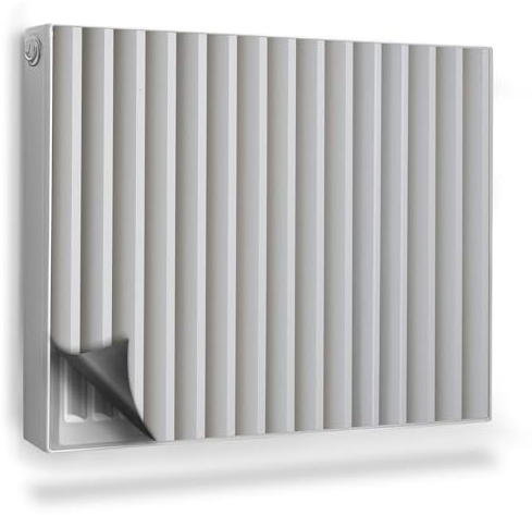 Magnetic Mat for Radiators 80x60 cm (31,5x23,6 inch) Built-in Magnet Dust and Damage Protection Heat-Resistant Decoration Panel Easy Installation - Lamella structure, light decorative strips