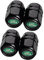 4Pcs Auto Ventilkappen für Land Rover Discovery Range Rover Sport Defender Land Cruiser LR2 3 4, Legiertes Ventilkappen Auto Reifenventil Kappe Staubkappen Arbeiten,Autoreifen Zubehör, Schwarz