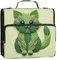 Funny Cat Cannabis Leaves Binder Zipper Organizer 1 1/2 Inch 3 Ring Binders D Ring Binder with Shoulder Strap for School Multi Pockets Large Portfolio-Ordner