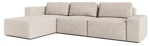AXLIVING Couch XXL L Form Arkleton Ecksofa Groß Beige 360cm Komfort L