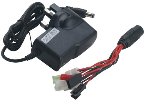 Nimh/Nicd Rechargeable Battery Charger 2.4V 3.6V 4.8V 6V 7.2V 8.4V 9.6V 10.8V 12V for 2-10S RC Car with Standard Tamiya/Mini Tamiya SM-2P JST XH Futaba Connector