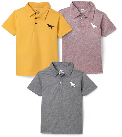 chopper club Boys T Shirts in Pique Fabric Pack of 3 Regular Fit Collar Tees for Boys (Sizes US 5-14) collardino_May 36