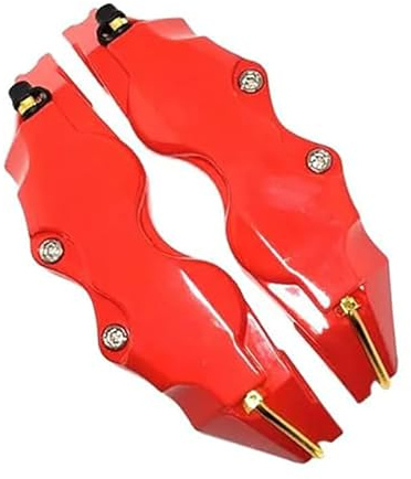 QVBGFF 2 Pcs Car Brake Caliper Cover,for Audi Q3 8U A3 8P A1 TT 2004-2018,Durable Front Rear Kits,Car Aluminum Brake Caliper Protector Cover for Wheel Hub,M(24 * 6.5 * 4.5cm)-Red