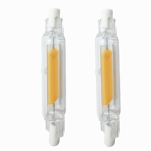 Aseoacc R7S LED 118mm Dimmbar Warmweiß 20W | Ersetzt 200W J118 Halogen 2000 Lumens 360° Licht CRI 90+ bleifreies Glas, 16 mm Durchmesser(2700 K,2er-Pack)