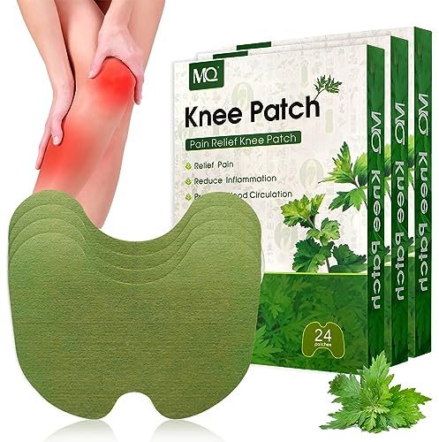 Pain Relief Patch Knie, 96 Stück Schmerzpflaster Knie, Schmerzlinderung Patch, Schmerzlinderungspflaster, Wermut Pain Relief Patch, Moxibustion Patch für Knie, Rücken, Nacken, Muskelkater