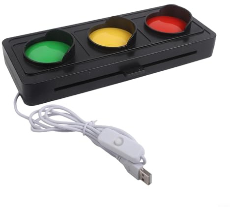 Social Light USB Ampel Lampe für Schreibtisch oder Wand, nicht stören Indikator mit roten gelben grünen LEDs, Büro-Statusleuchte und Schreibtischverfügbarkeitslampe, Heimbüro-Zubehör