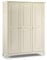 Julian Bowen Cameo 3 Door Wardrobe, Stone White