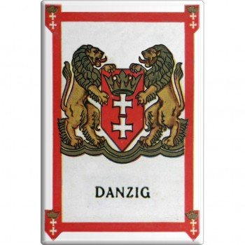 Magnetbutton mit Motiv - Danzig Wappen Nostalgie - Gr. ca. 8cm x 5,5cm (38252) Küchenmagnet