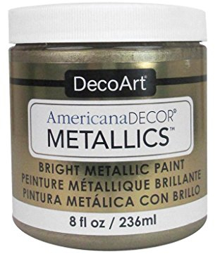 DecoArt Americana Décor Metallic Jar of Paint, Acrylic, Champagne Gold, 236 ml (Pack of 1)