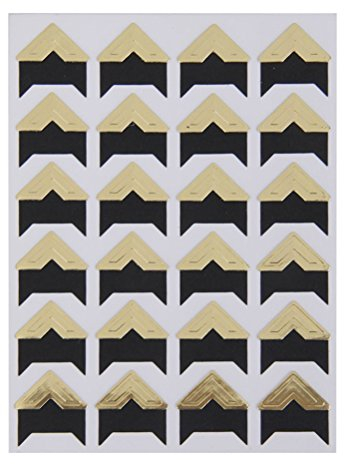 LUOEM Kleber Etiketten selbst klebende Kraft Paper Tape Foto Album Protector Aufkleber Pack of 5 Flash-Gold