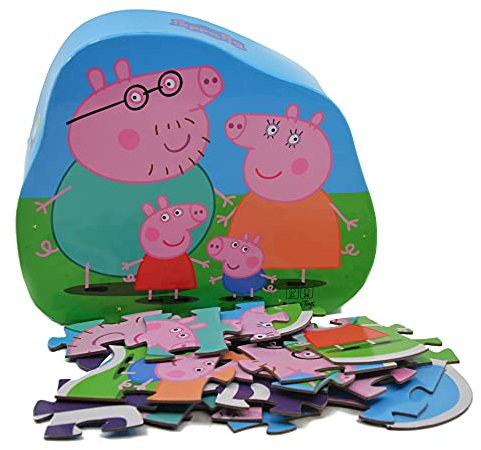 Barbo Toys - Peppa Wutz Deco Puzzle Family – 24 Teile Puzzle für Kinder ab 3 Jahre – Puzzle in Einer geformten Box mit Peppa Wutz Family – Offizielles Peppa Wutz - Puzzle Spielzeug
