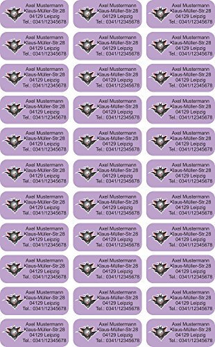 INDIGOS UG Namensaufkleber Kinder Schule - 56x23 mm - Adressetiketten selbstklebend - 116 - Fledermaus - 99 Sticker Adressaufkleber personalisiert - Ordner, Bücher, Hefte, Briefumschläge
