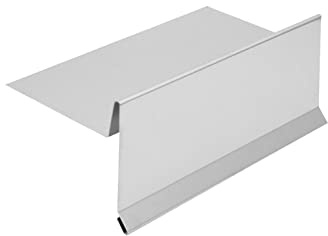 SAREI Ortblech ohne Wasserfalz, Alu-natur 250 mm x 2 m, Ortgangblech zur Dachentwässerung aus Aluminium, Made in Germany