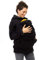 Viva la Mama AHOI Veste kangourou pour bébé en polaire, Noir/cosmos, M